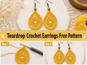 Teardrop Crochet Earrings Free Pattern s