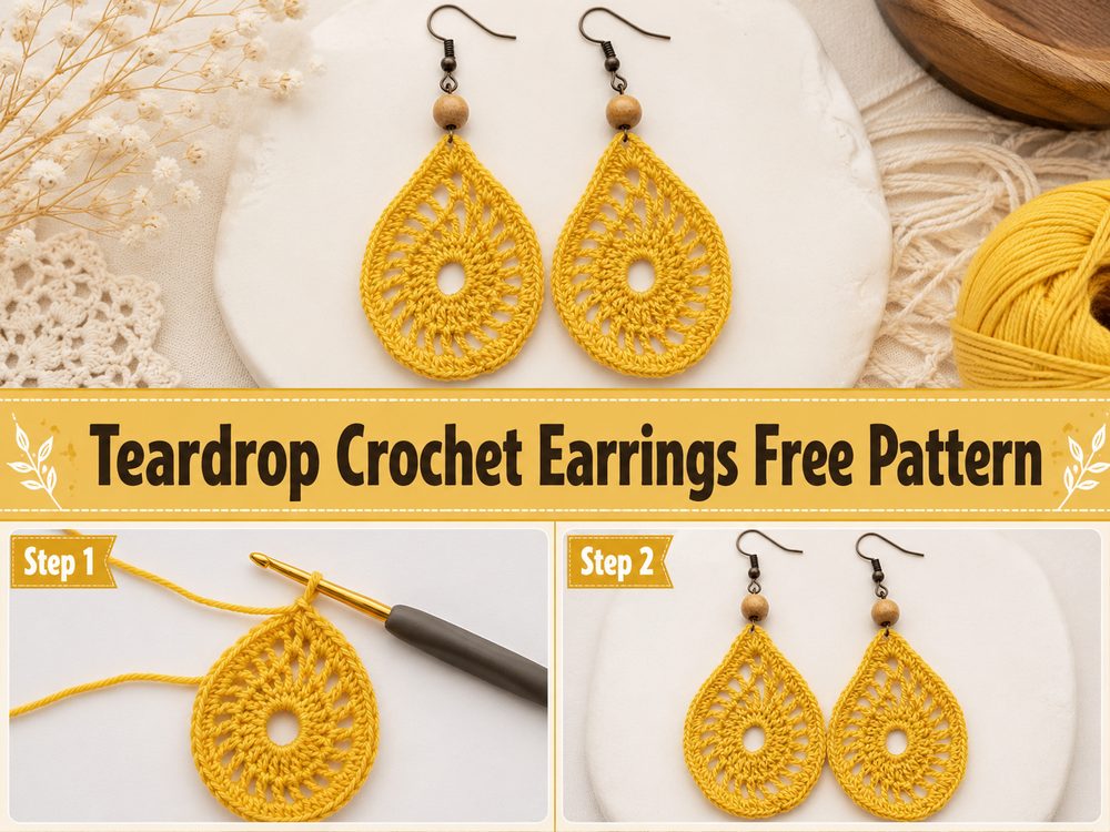 Teardrop Crochet Earrings Free Pattern s