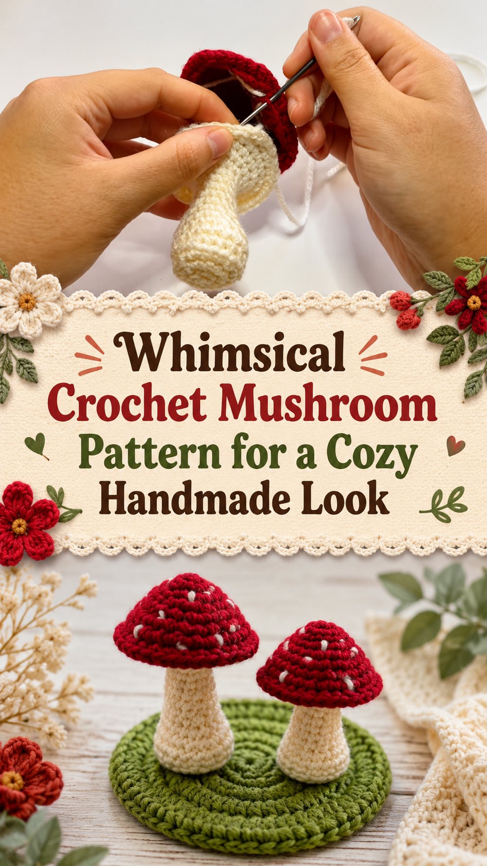 Whimsical Crochet Mushroom Pattern for a Cozy Handmade Look