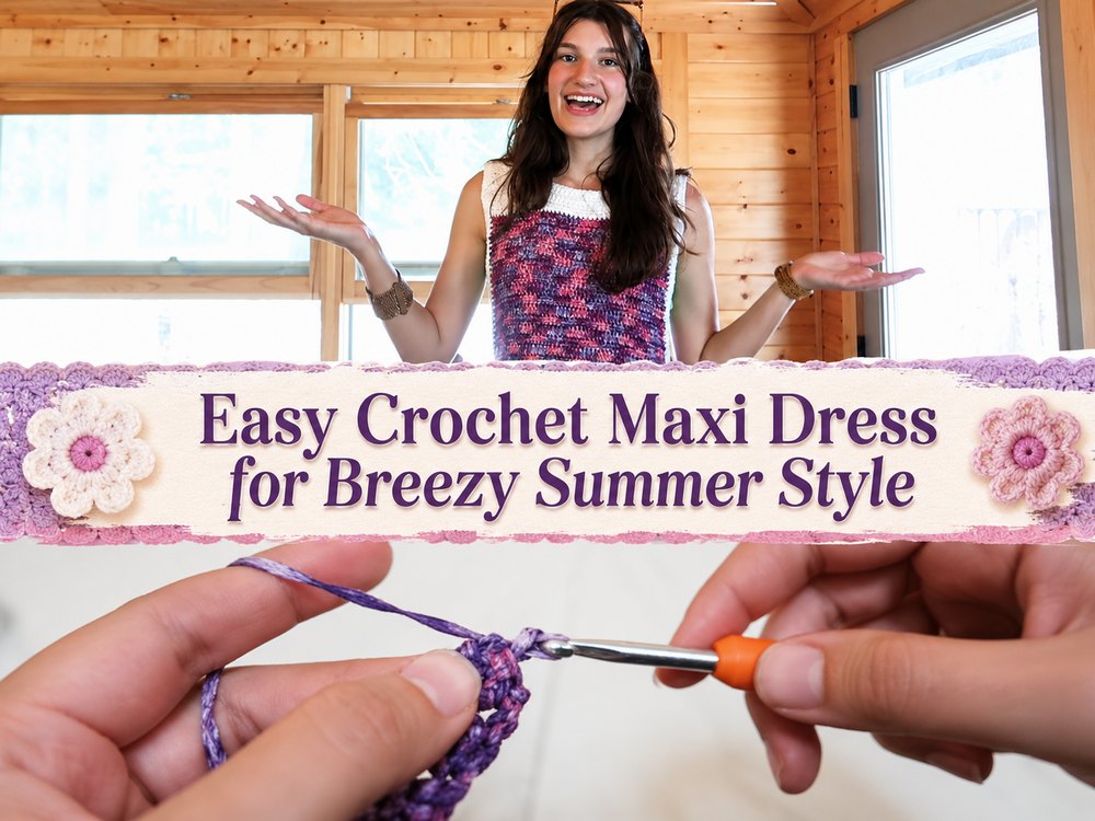 Easy Crochet Maxi Dress for Breezy Summer Style1