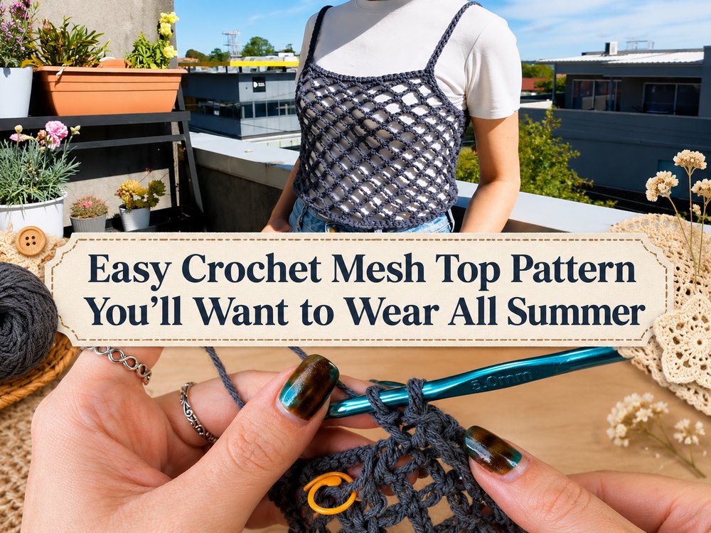 Easy Crochet Mesh Top Pattern You’ll Want to Wear All Summer1