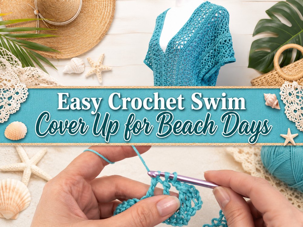 Easy Crochet Swim Cover Up for Beach Days1