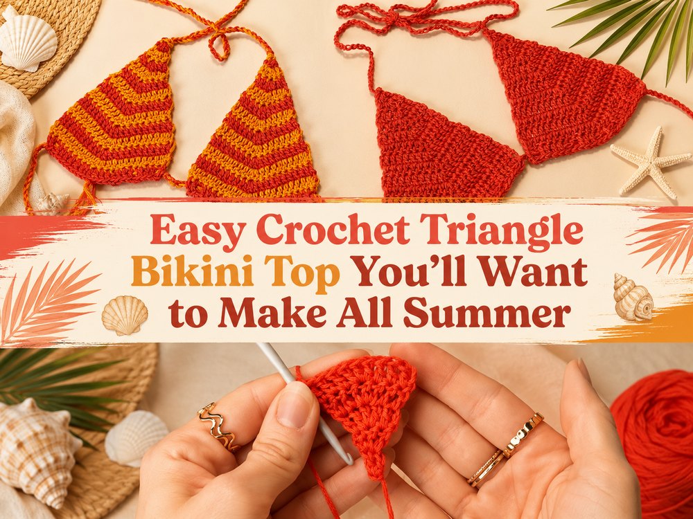 Easy Crochet Triangle Bikini Top You’ll Want to Make All Summer1
