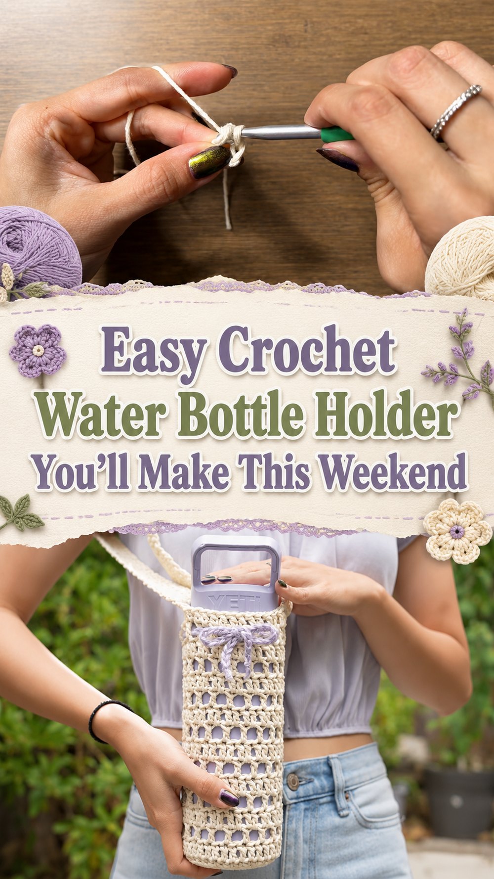 Easy Crochet Water Bottle Holder You’ll Make This Weekend - Yarn Nest ...