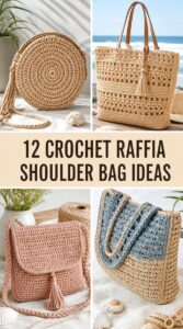 12 Crochet Raffia Shoulder Bag Ideas