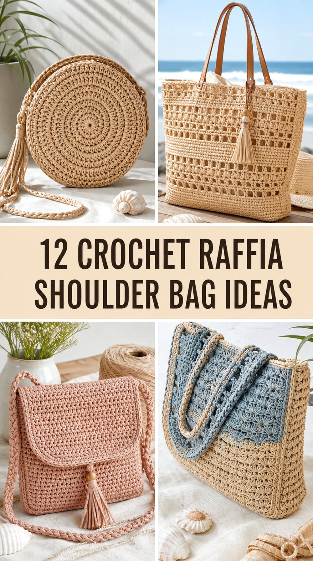 12 Crochet Raffia Shoulder Bag Ideas