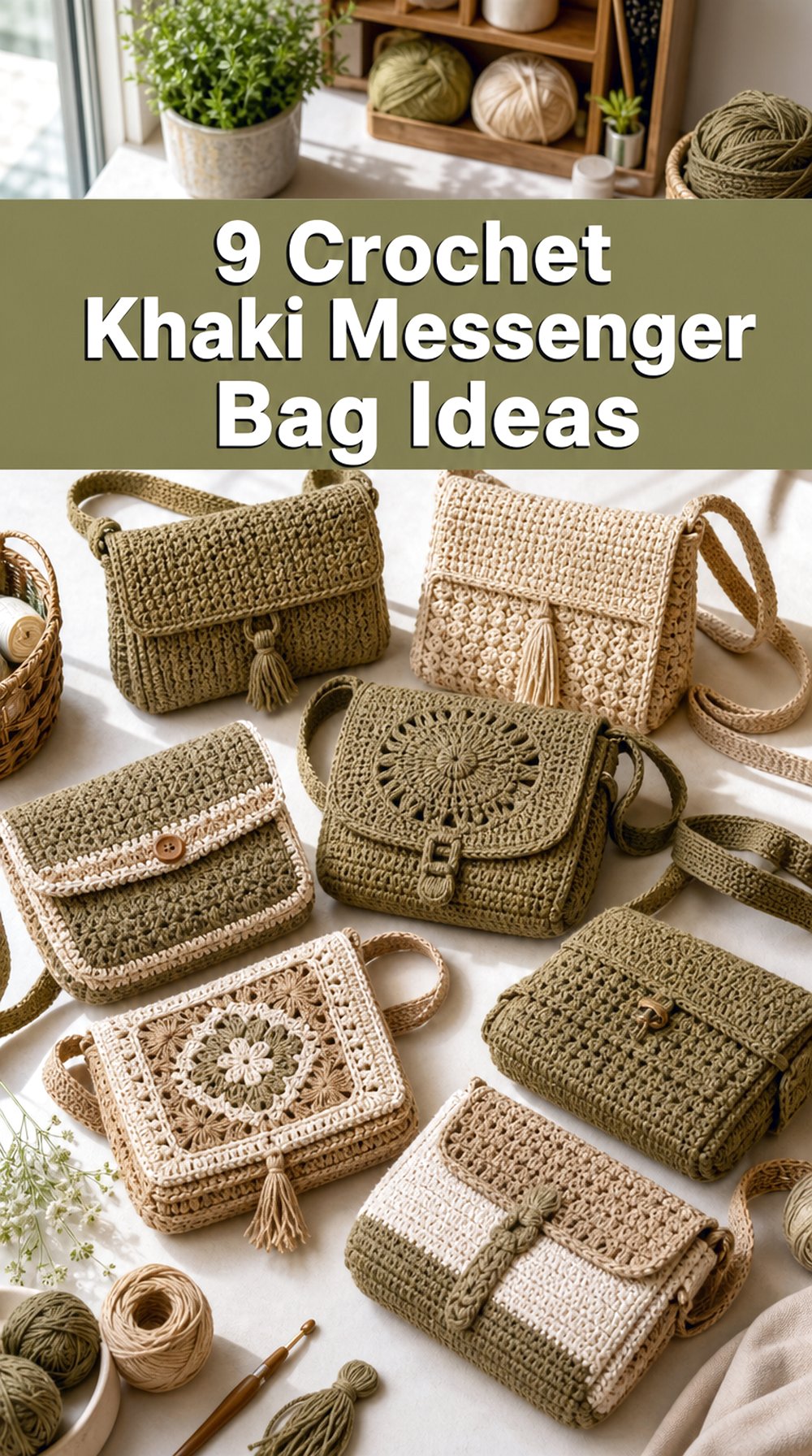 9 Crochet Khaki Messenger Bag Ideas