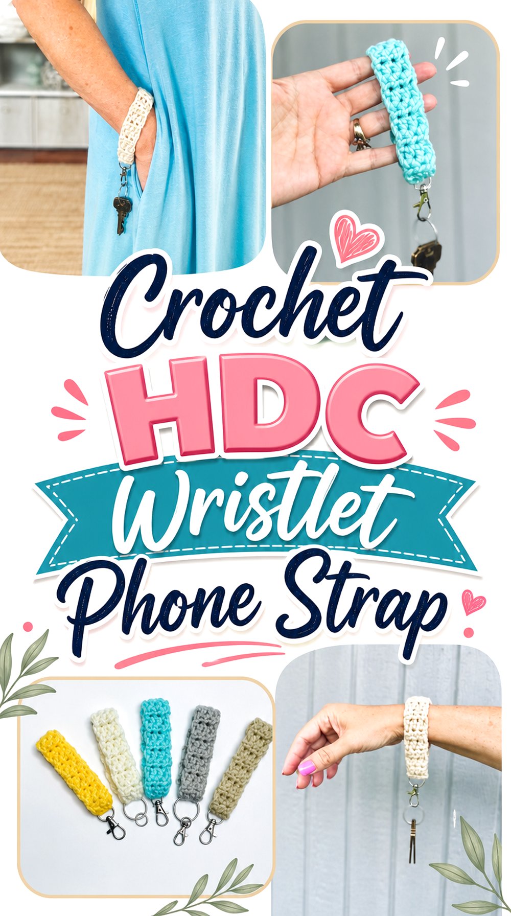 Crochet HDC Wristlet Phone Strap