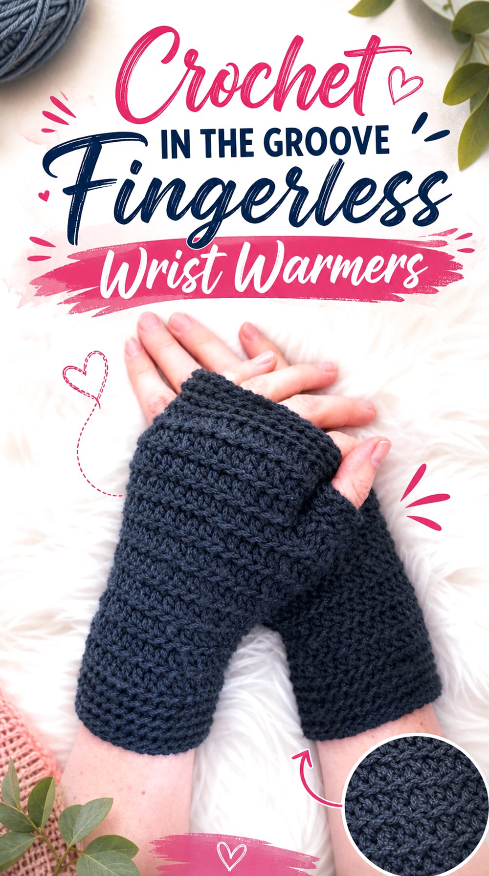 Crochet In the Groove Fingerless Wrist Warmers