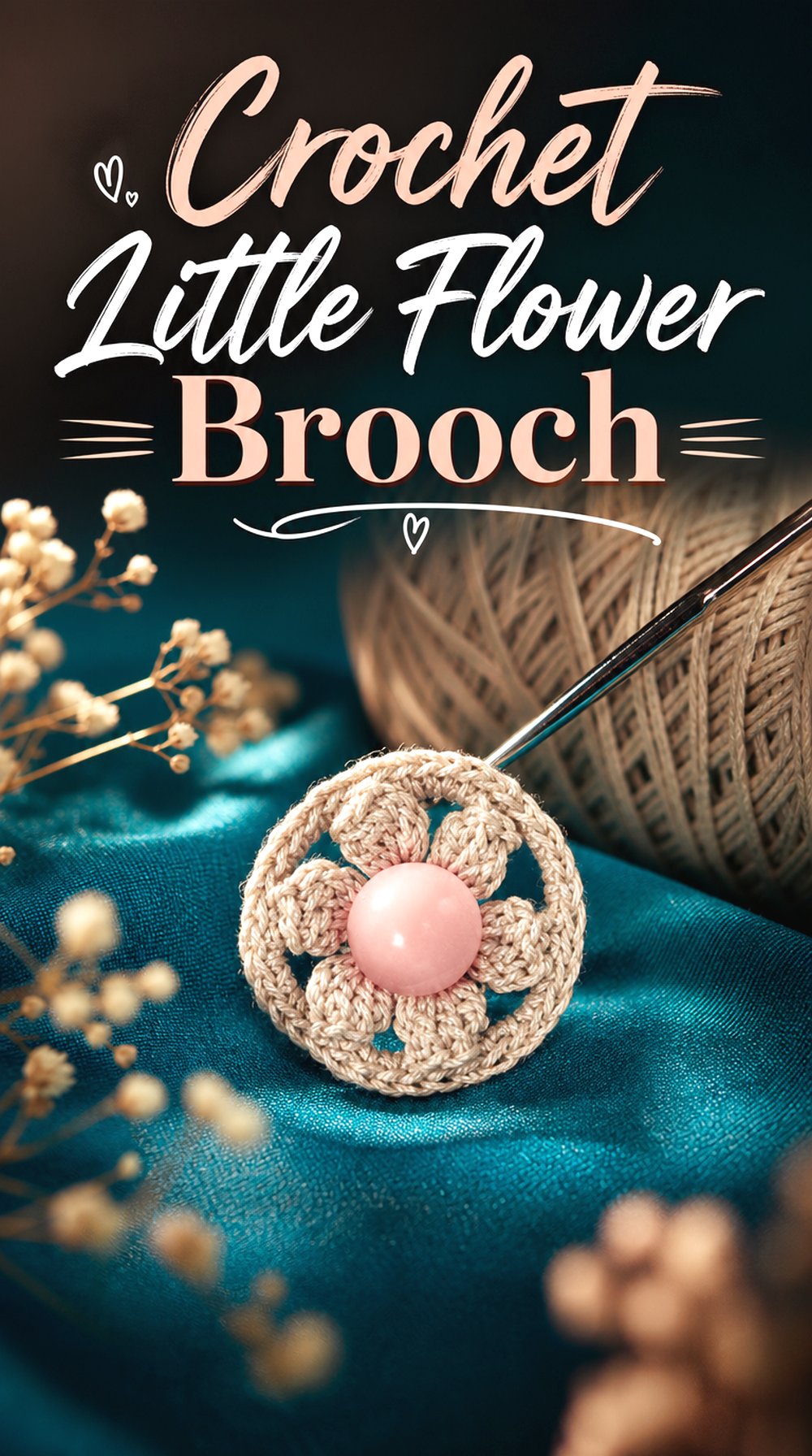 Crochet Little Flower Brooch