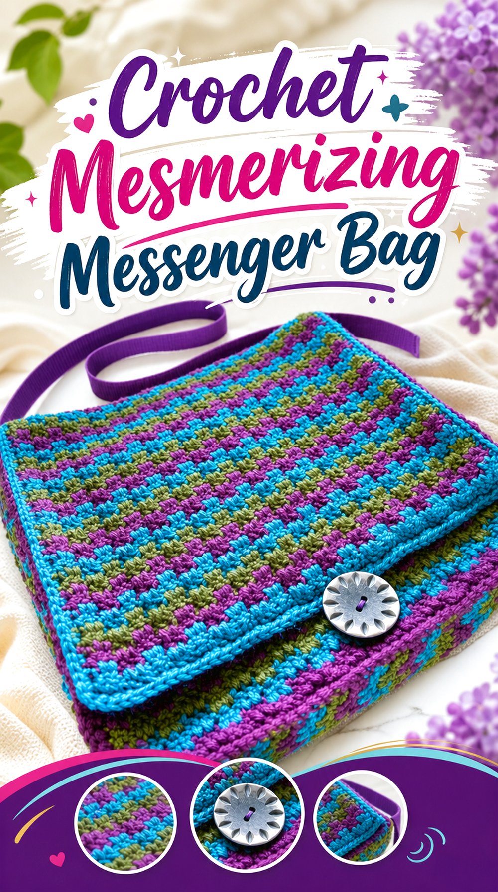 Crochet Mesmerizing Messenger Bag