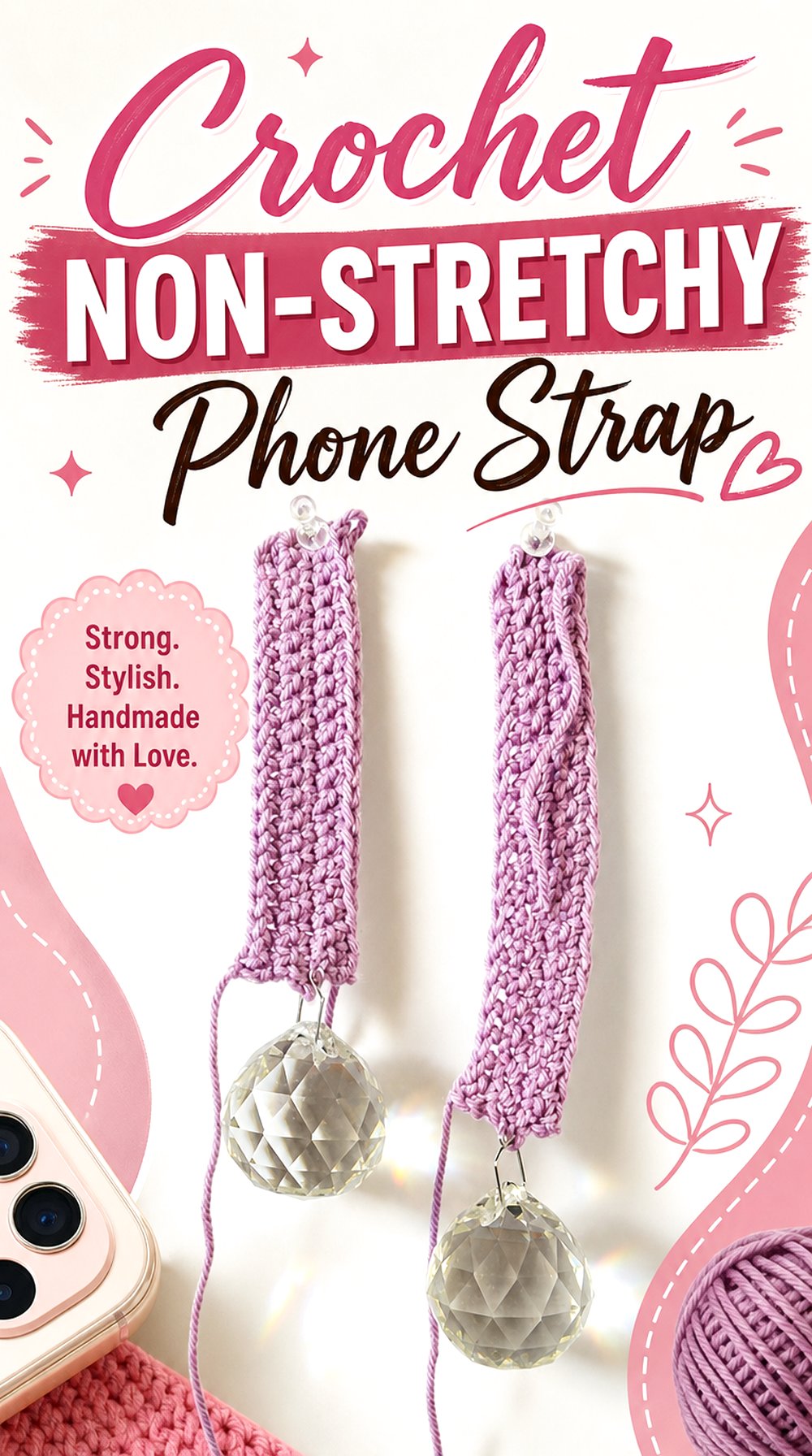Crochet Non-Stretchy Phone Strap