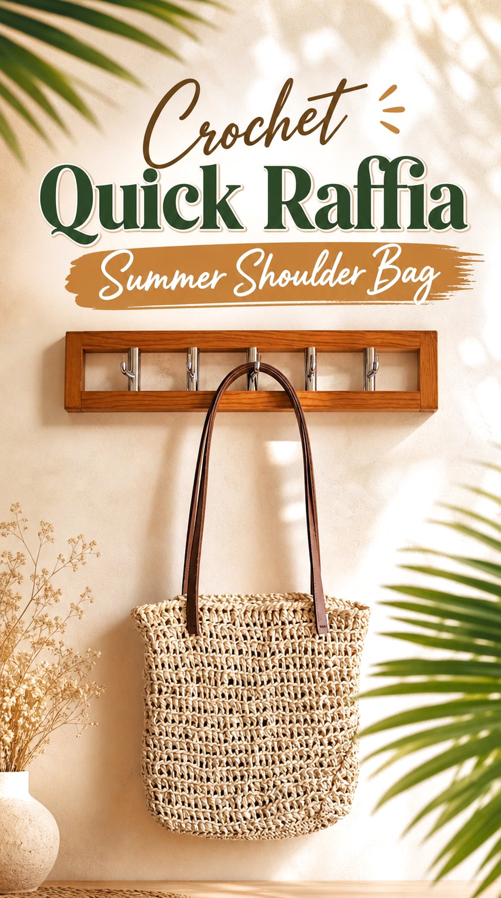 Crochet Quick Raffia Summer Shoulder Bag
