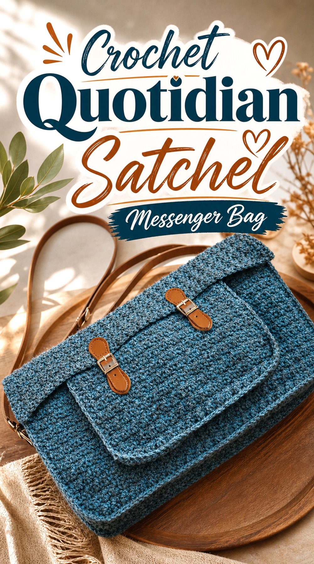 Crochet Quotidian Satchel Messenger Bag