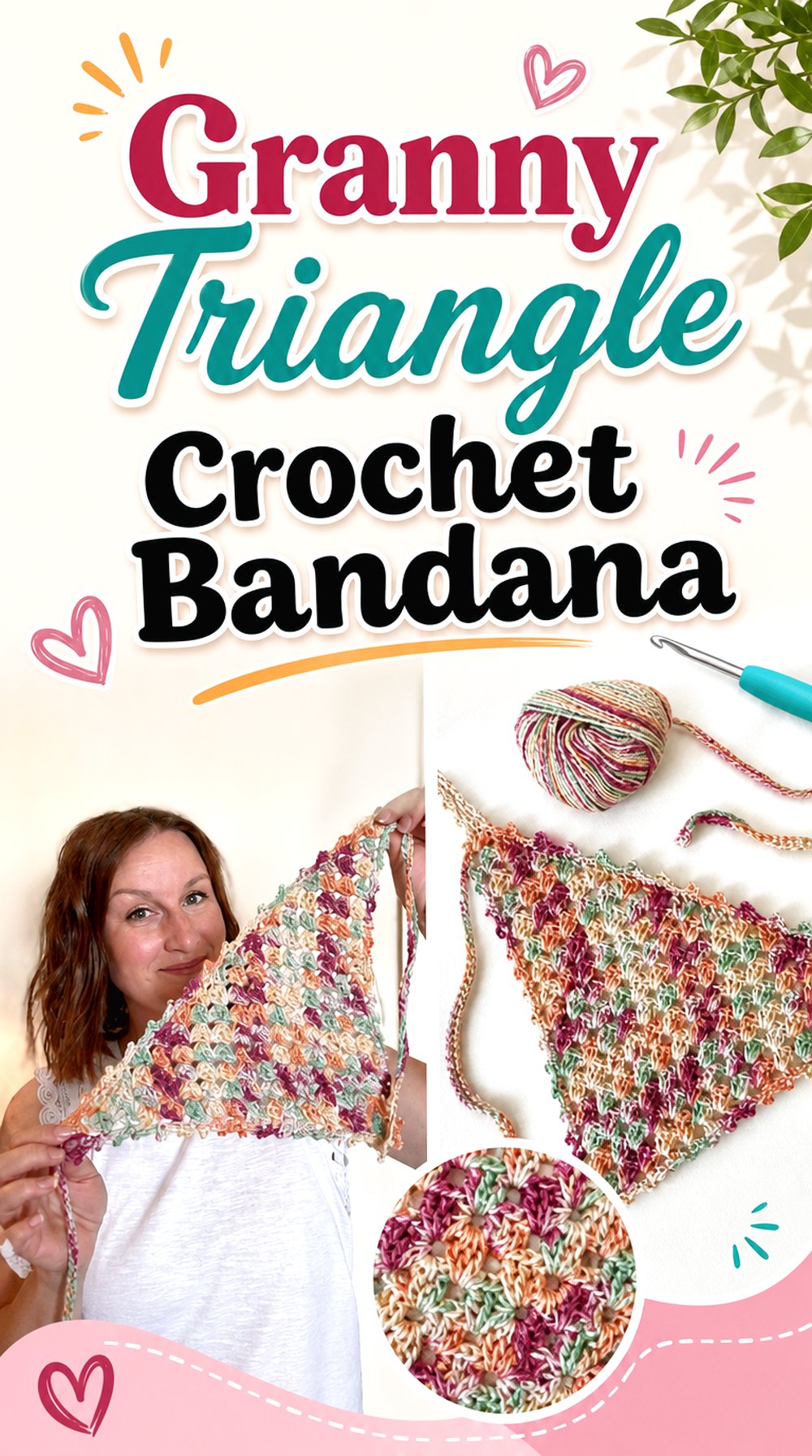 Granny Triangle Crochet Bandana