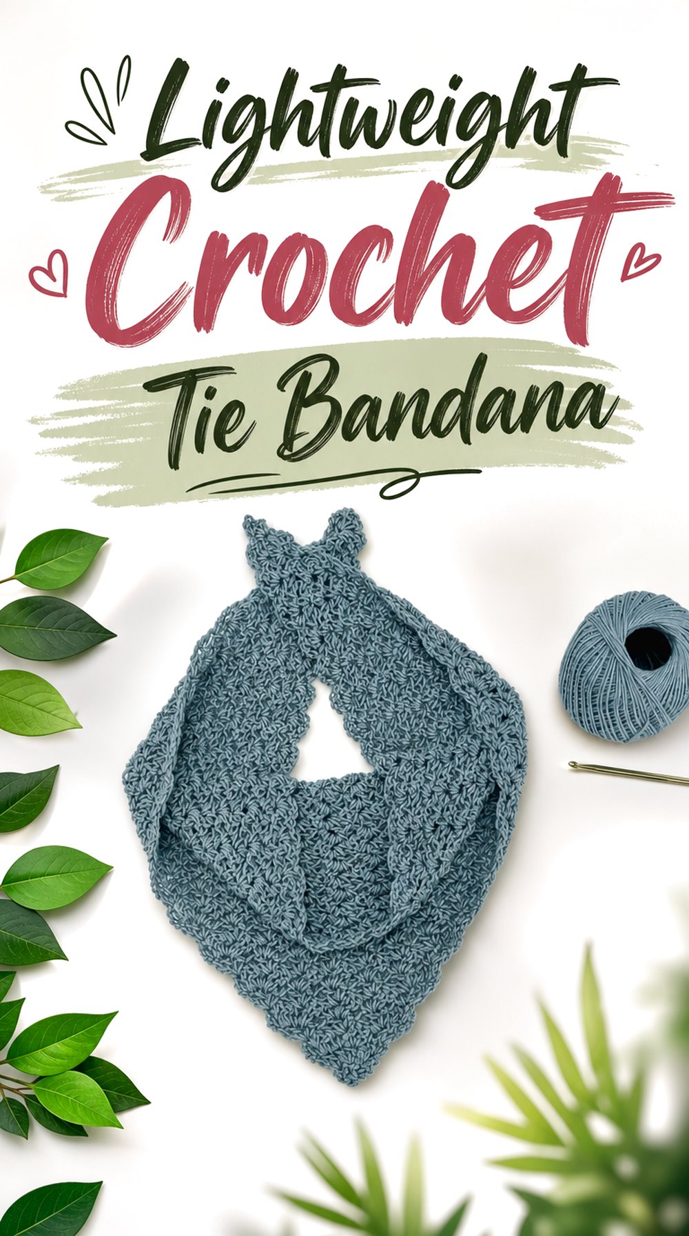 Lightweight Crochet Tie Bandana