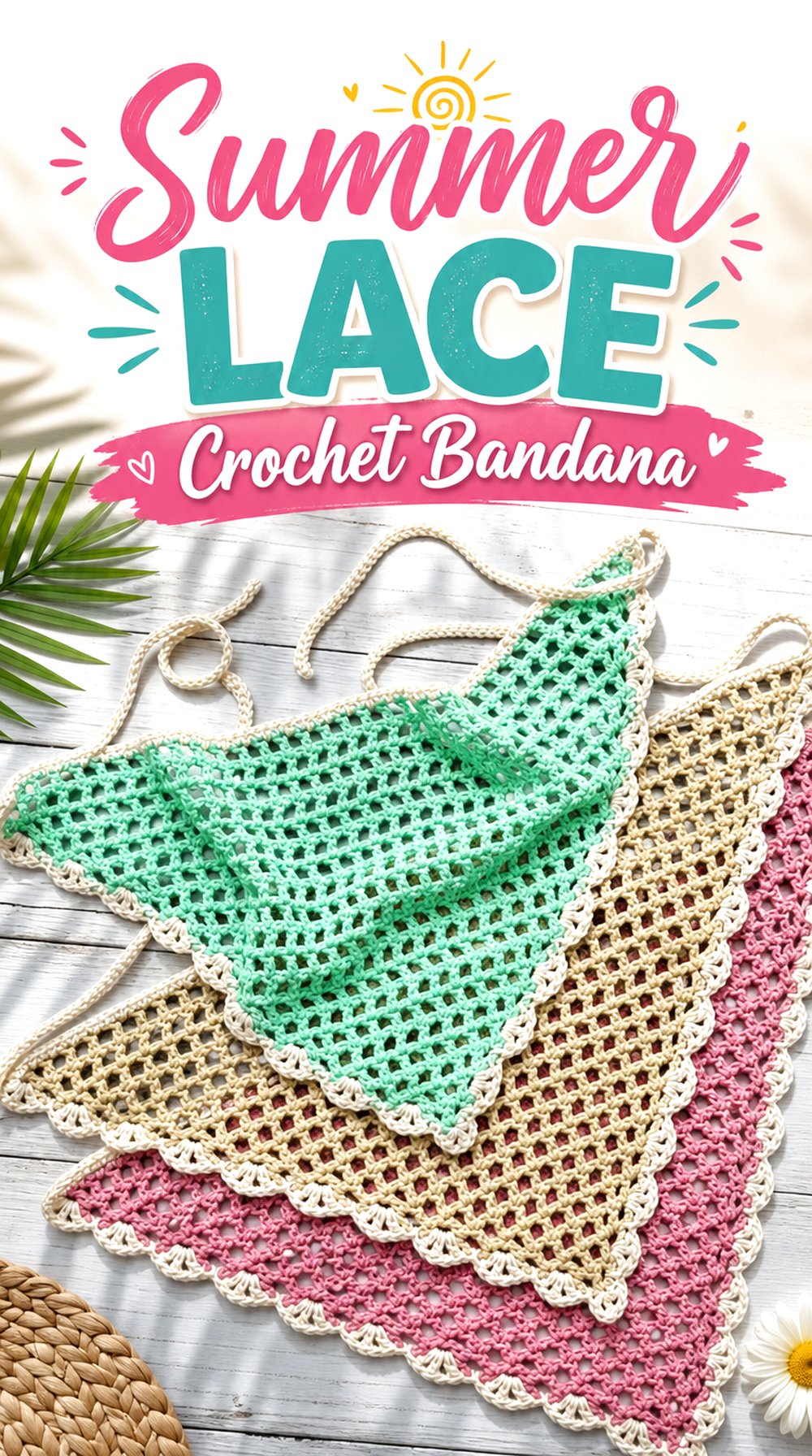 Summer Lace Crochet Bandana