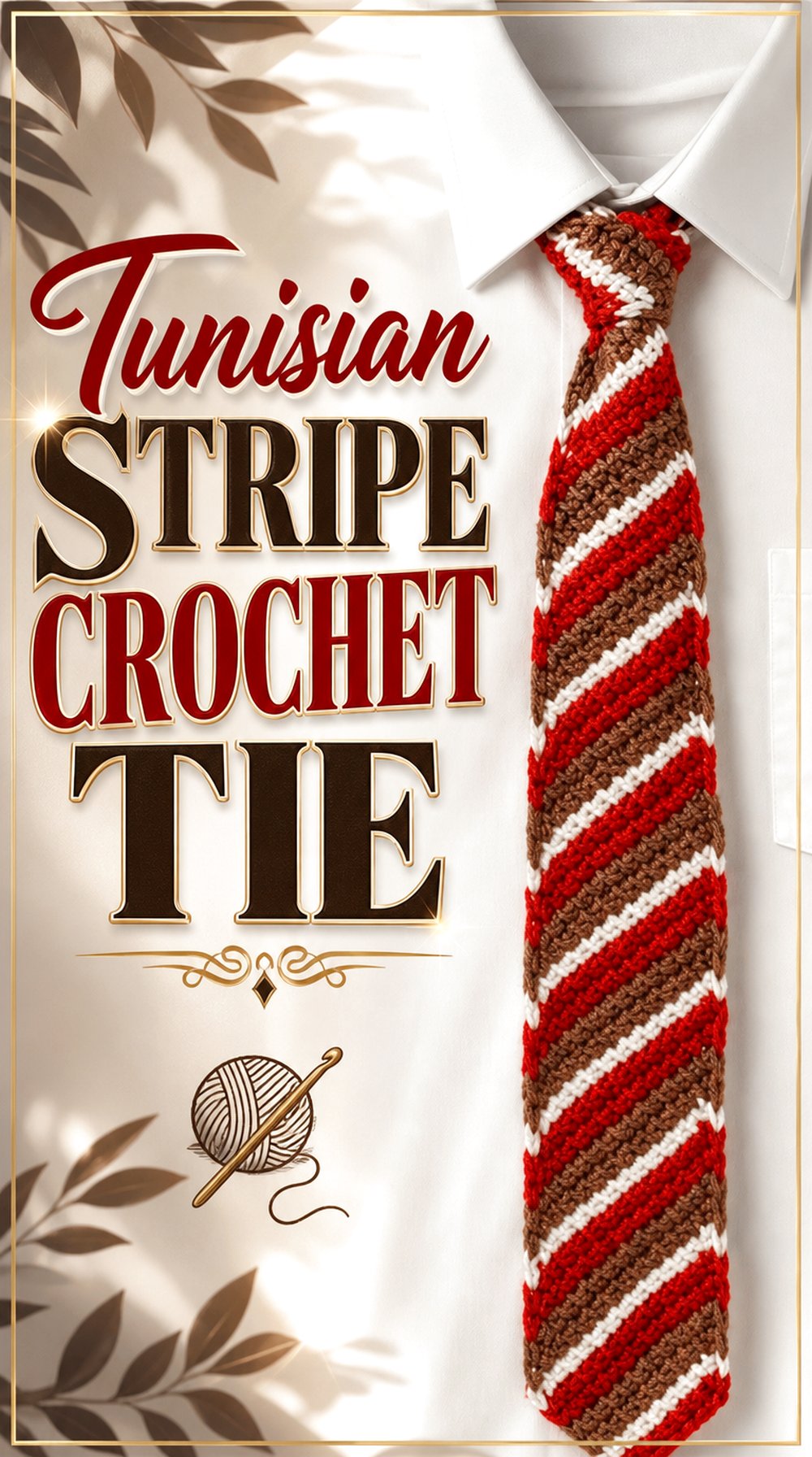 Tunisian Stripe Crochet Tie