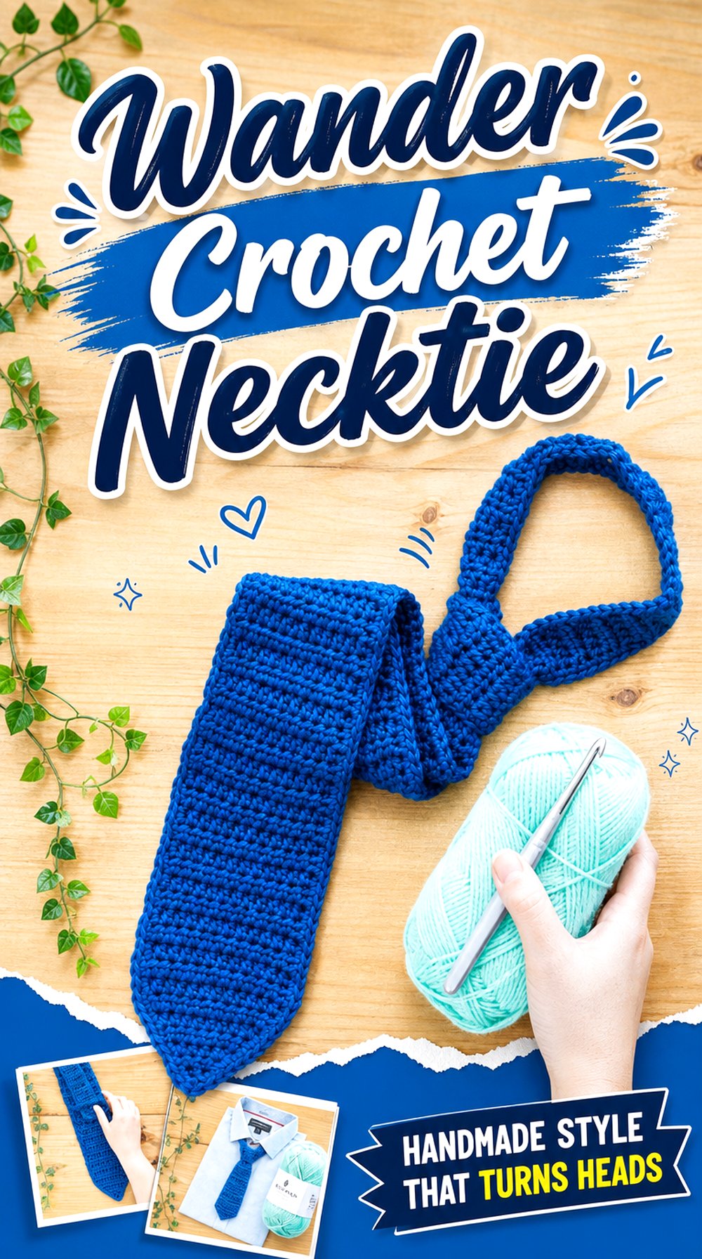 Wander Crochet Necktie