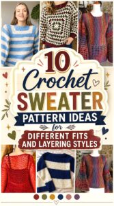 10 Crochet Sweater Pattern Ideas for Different Fits and Layering Styles