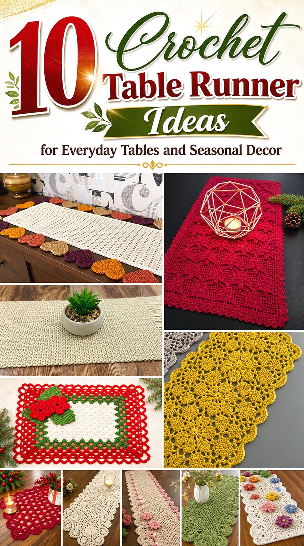 10 Crochet Table Runner Ideas for Everyday Tables and Seasonal Decor