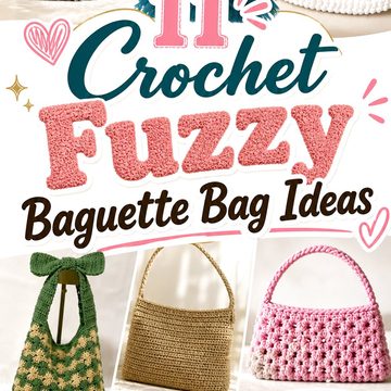 11 Crochet Fuzzy Baguette Bag Ideas