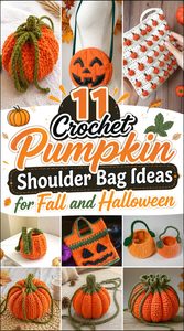 11 Crochet Pumpkin Shoulder Bag Ideas for Fall and Halloween