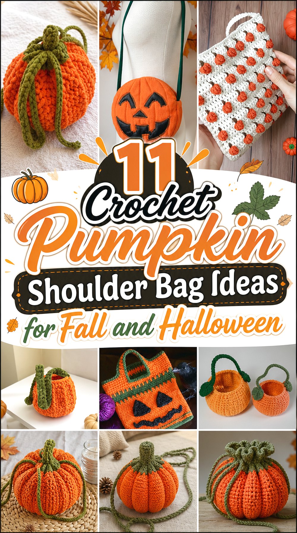 11 Crochet Pumpkin Shoulder Bag Ideas for Fall and Halloween
