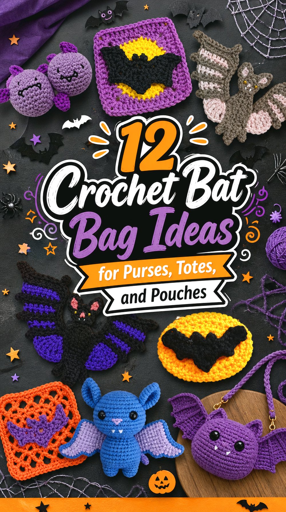 12 Crochet Bat Bag Ideas for Purses, Totes, and Pouches