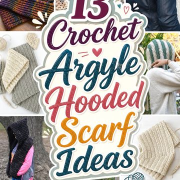 13 Crochet Argyle Hooded Scarf Ideas