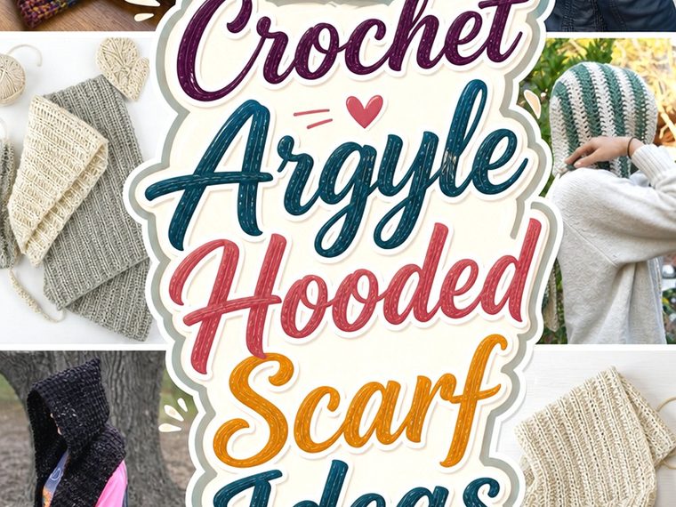 13 Crochet Argyle Hooded Scarf Ideas