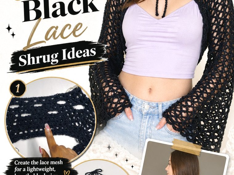 Crochet Black Lace Shrug Ideas