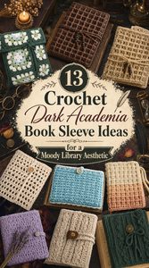 Crochet Dark Academia Book Sleeve Ideas for a Moody Library Aesthetic