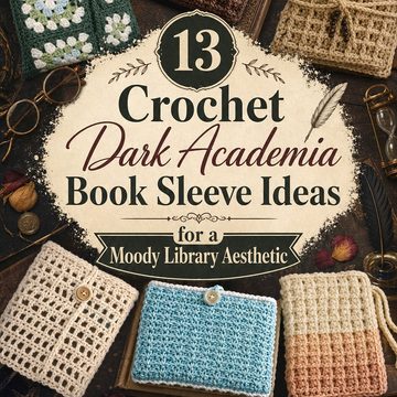 Crochet Dark Academia Book Sleeve Ideas for a Moody Library Aesthetic