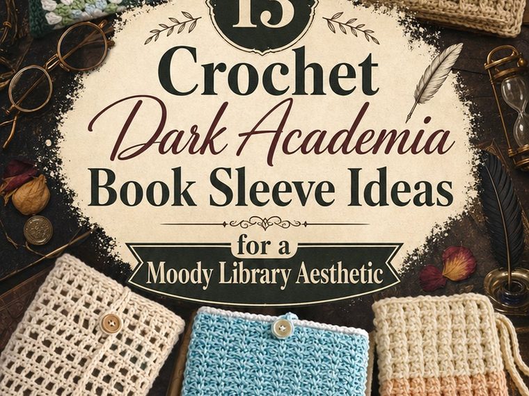 Crochet Dark Academia Book Sleeve Ideas for a Moody Library Aesthetic