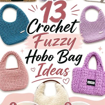 Crochet Fuzzy Hobo Bag Ideas