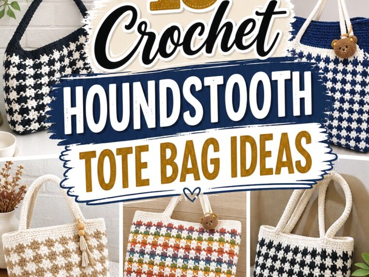 Crochet Houndstooth Tote Bag Ideas