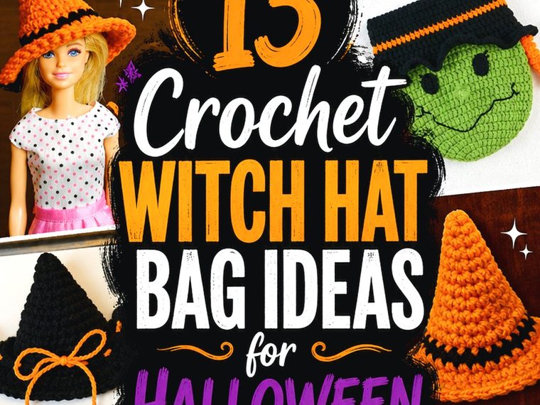 13 Crochet Witch Hat Bag Ideas for Halloween