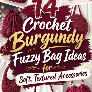 Crochet Burgundy Fuzzy Bag Ideas for Soft, Textured Accessories