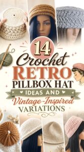 14 Crochet Retro Pillbox Hat Ideas and Vintage-Inspired Variations