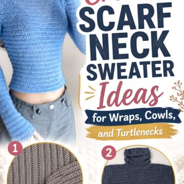 Crochet Scarf Neck Sweater Ideas for Wraps Cowls and Turtlenecks