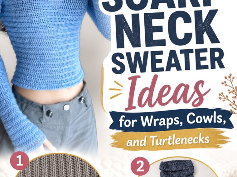 Crochet Scarf Neck Sweater Ideas for Wraps Cowls and Turtlenecks