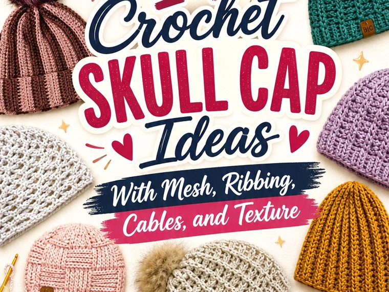 Crochet Skull Cap Ideas With Mesh, Ribbing, Cables, and Texture