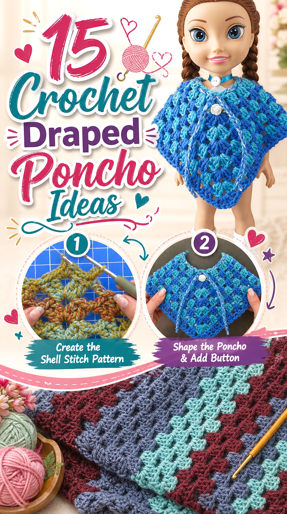 Crochet Draped Poncho Ideas
