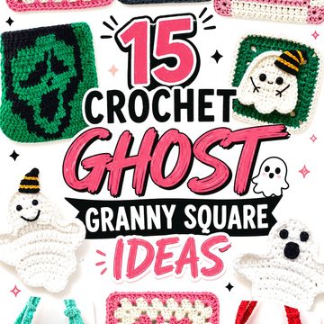 15 Crochet Ghost Granny Square Ideas