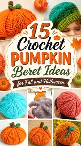 Crochet Pumpkin Beret Ideas for Fall and Halloween