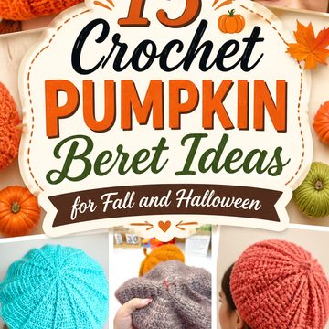 Crochet Pumpkin Beret Ideas for Fall and Halloween