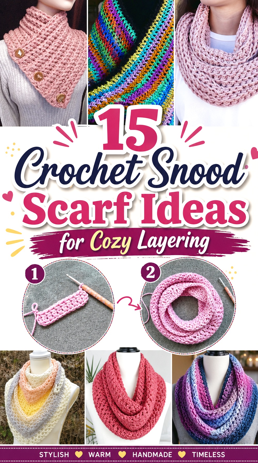 Crochet Snood Scarf Ideas for Cozy Layering