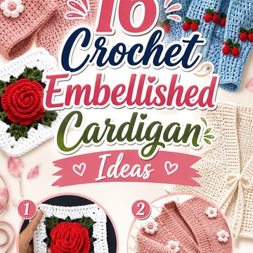 Crochet Embellished Cardigan Ideas