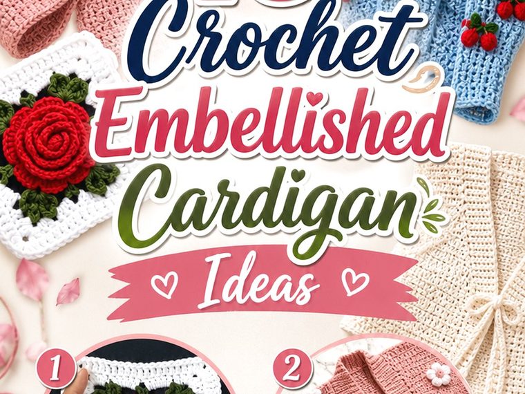 Crochet Embellished Cardigan Ideas